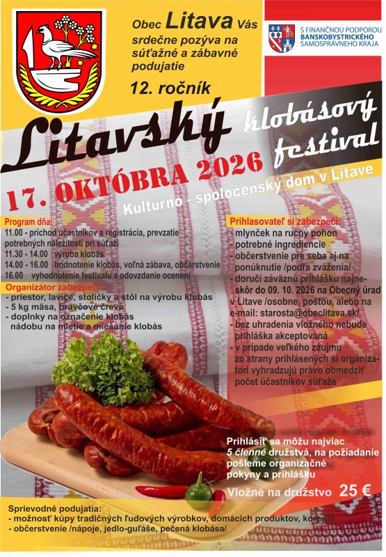 Litavsk� klob�sov� festival 2026 Litava  - 12. ro�n�k