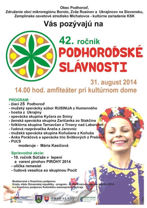 Podhorosk folklrne slvnosti Podhoro 2014 - 42. ronk