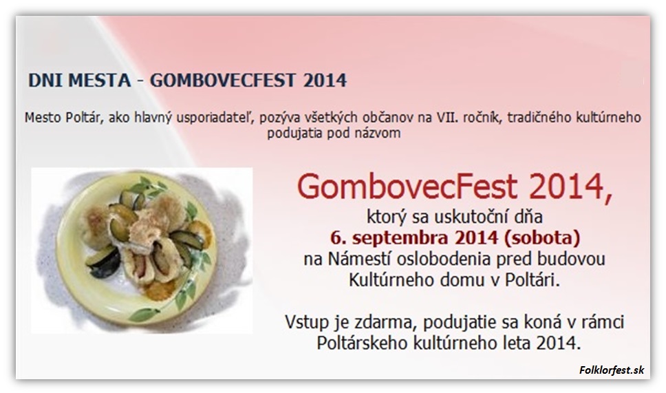 GombovecFest  Poltár 2014 - VII. ročník