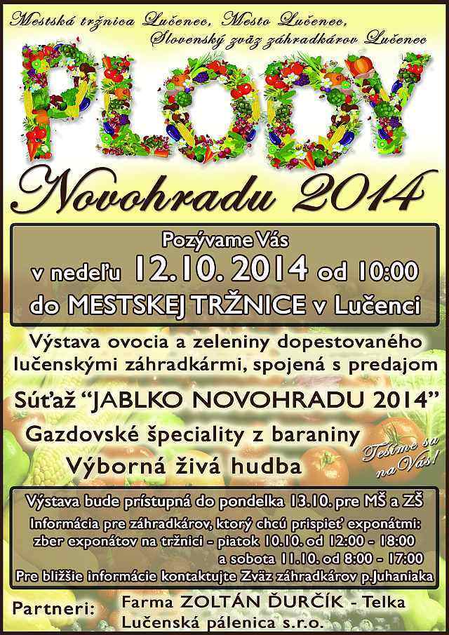 Plody Novohradu Luenec 2014