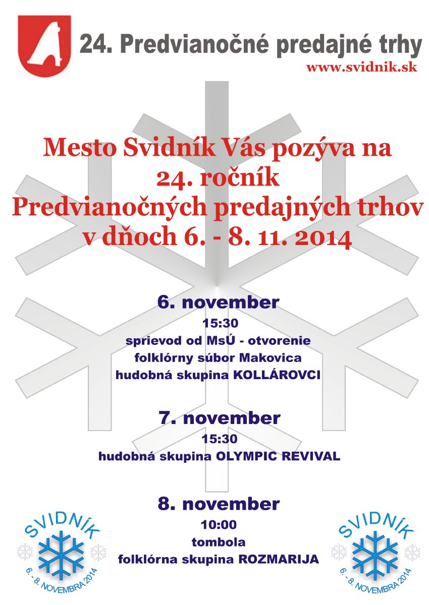 24. ronk Predvianonch predajnch trhov Svidnk 2014