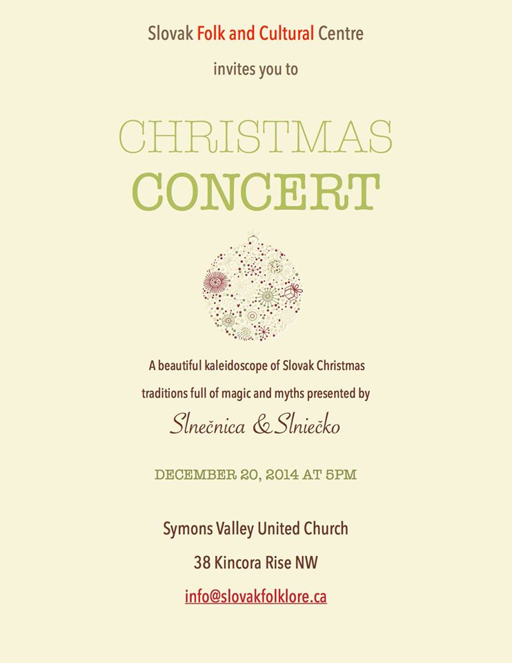 Vianočný koncert / Christmas Concert  Calgary 2014