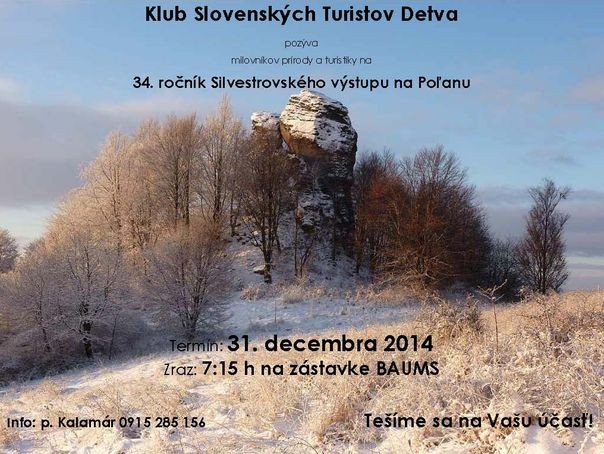 Silvestrovský výstup na Poľanu 2014 Detva - 34. ročník