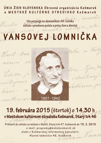 Vansovej Lomnika Kemarok 2015 - 48. ronk