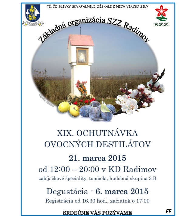 XIX. Ochutnávka ovocných destilátov  Radimov 2015