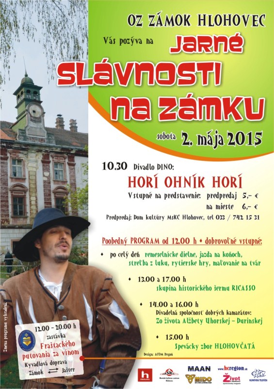 Jarné slávnosti na zámku Hlohovec 2015