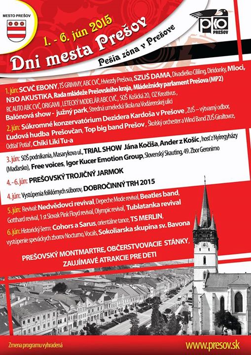 Dni mesta Prešov 2015 - 10. ročník