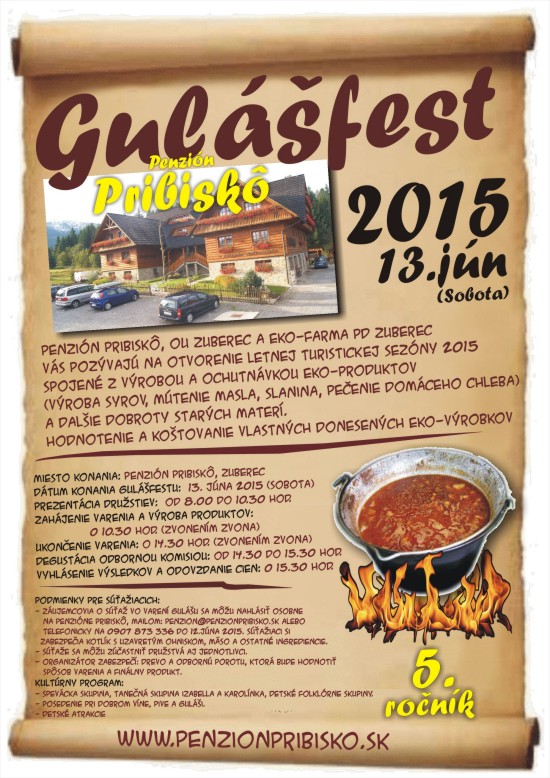 Gulášfest 2015 Pribiskô - 5. ročník