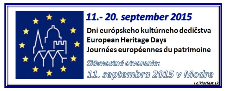 Dni eurpskeho kultrneho dedistva  / European Heritage Days 2015 