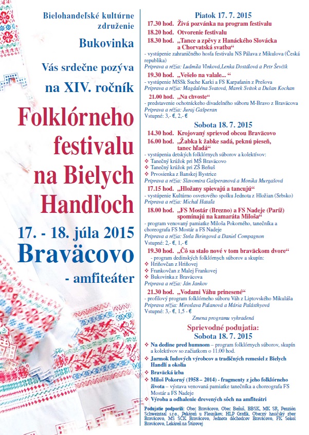 Folklrny festival na Bielych Handoch 2015 - XIV. ronk
