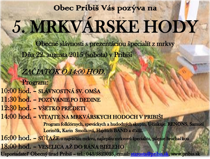 5. mrkvrske hody Pribi 2015