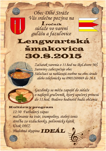 Lengwartská šmakovica Dlhé Stráže 2015 - 1. ročník