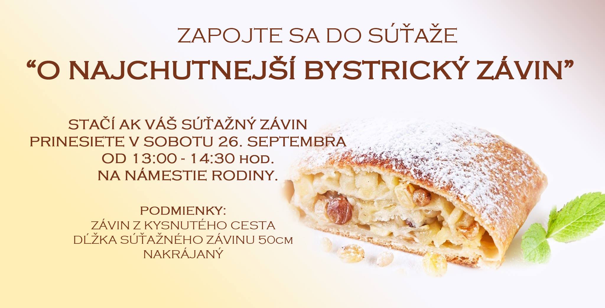 O najchutnejší bystrický závin Záhorská Bystrica 2015
