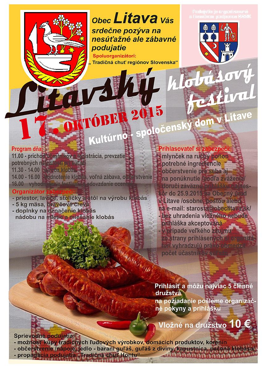 Litavský klobásový festival Litava 2015