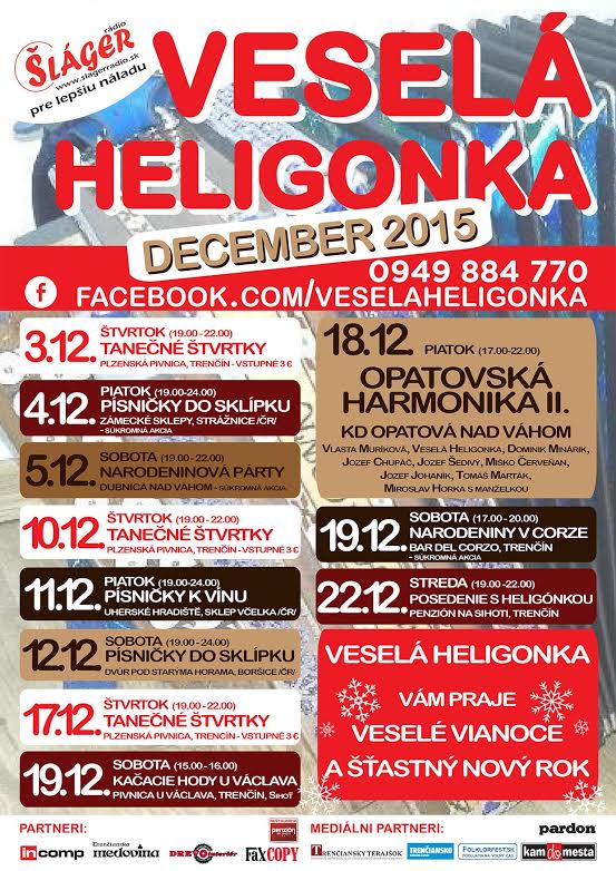 Veselá heligonka Trenčín - december 2015