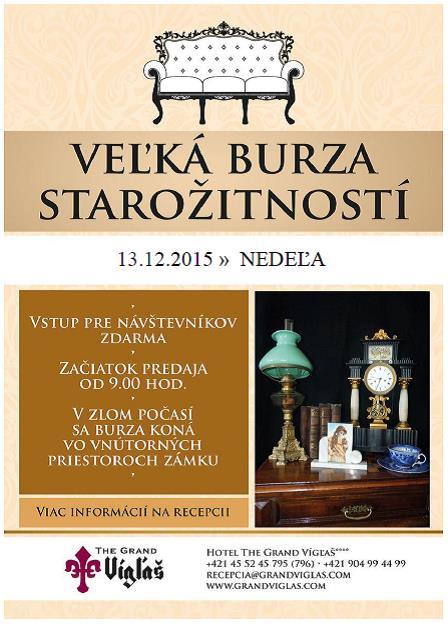 Veľká burza starožitností Vígľaš - december 2015