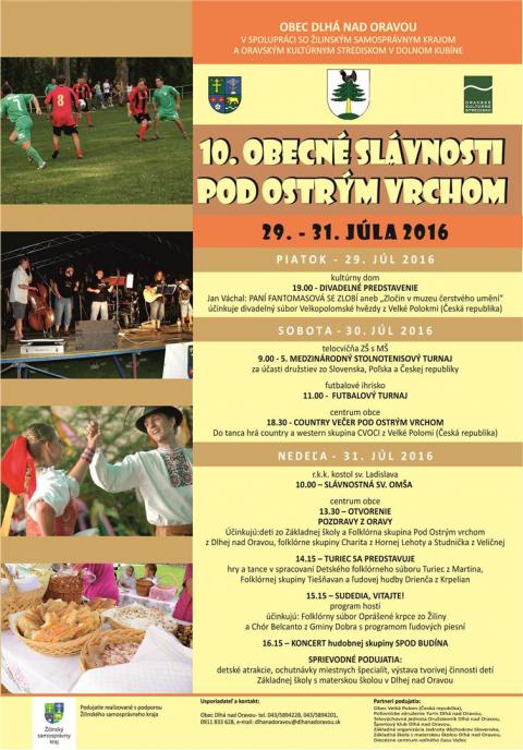 10. Obecn slvnosti pod Ostrm vrchom 2016 Dlh nad Oravou