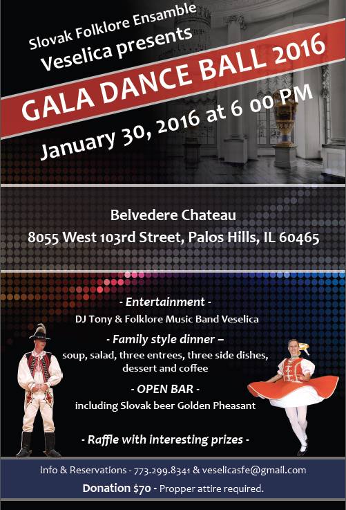 Veselica Gala Dance Ball | Ples FS Veselica 2016 Chicago