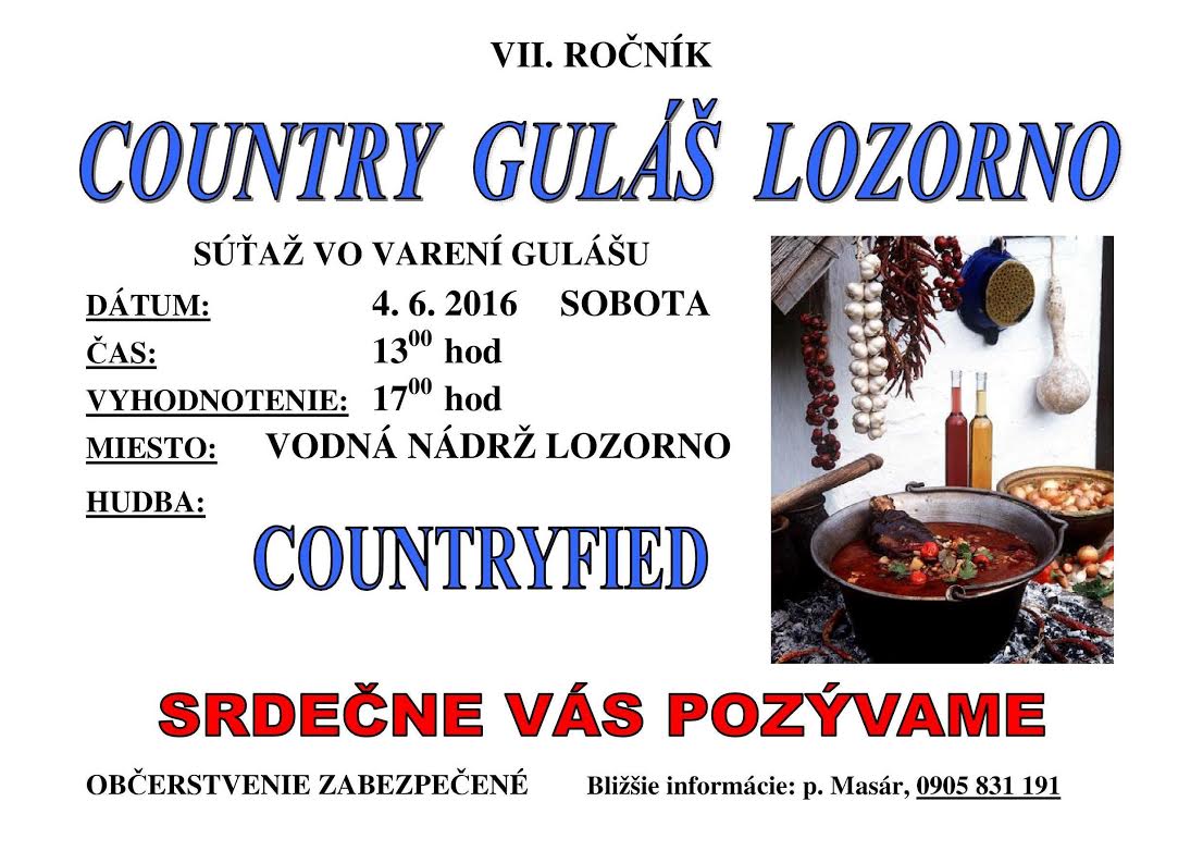 Country guláš Lozorno 2016 - VII. ročník