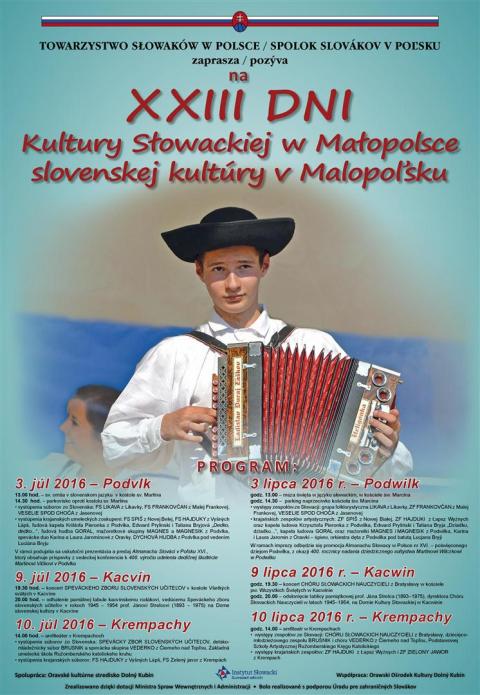 23. Dni Slovenskej kultúry v Malopoľsku 2016