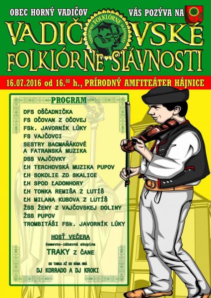 Vadiovsk folklrne slvnosti Horn Vadiov 2016