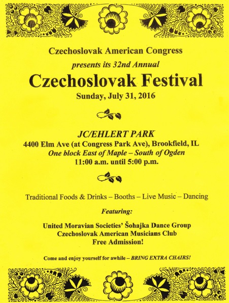 32nd Czechoslovak American Congress Festival Brookfield 2016