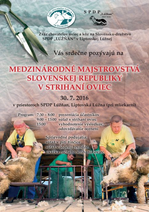 Medzinárodné majstrovstvá Slovenskej republiky v strihaní oviec Liptovská Lúžna 2016