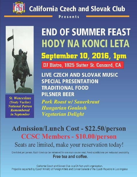 End of summer feast - Hody na konci leta 2016 Concord