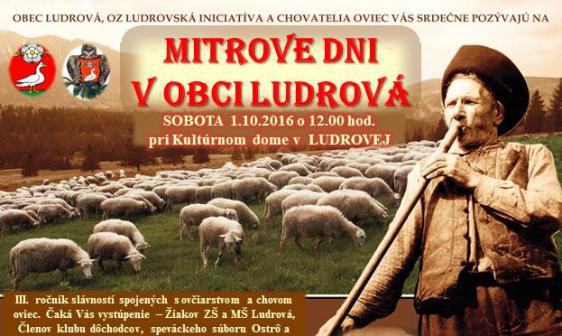 Mitrove dni v obci Ludrová 2016 - III. ročník