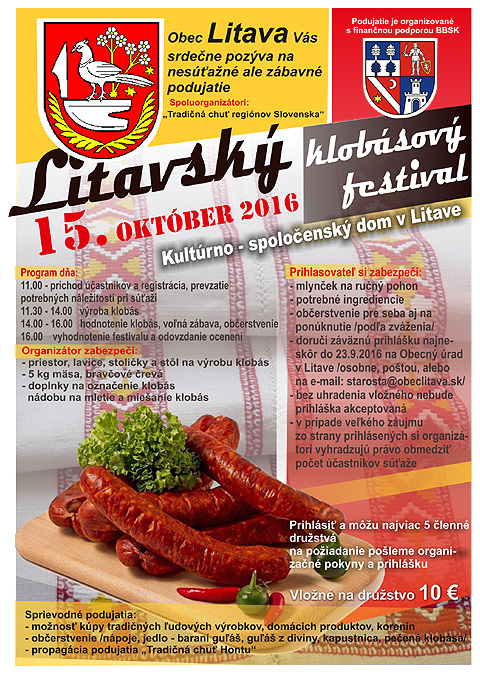 Litavský klobásový festival Litava 2016
