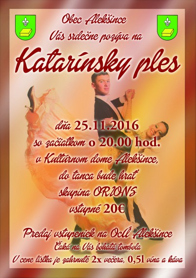 Katarínsky ples Alekšice 2016