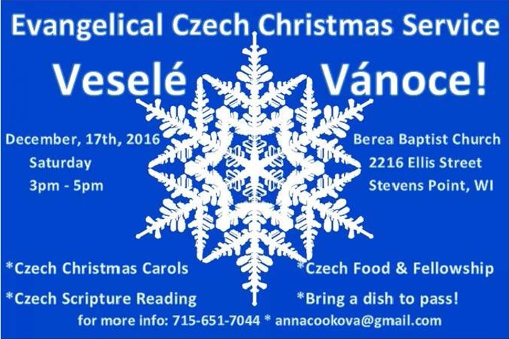 Evangelical Czech Christmas Service Stevens Point 2016