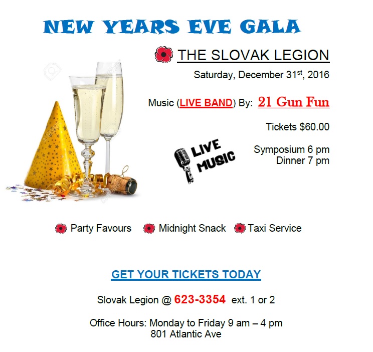 New Year Eve Gala Thunder Bay 2016