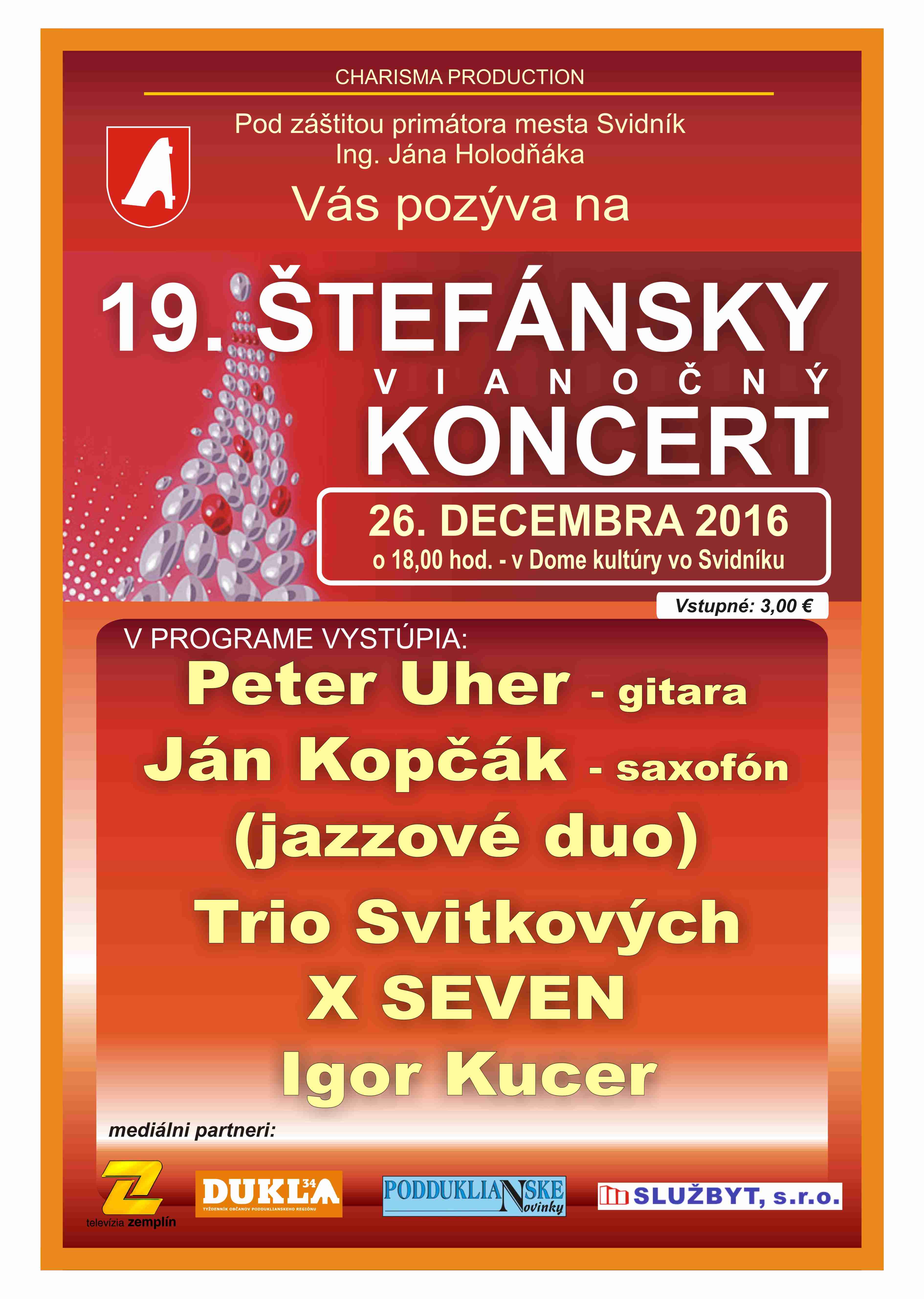 19. tefnsky vianon koncert 2016 Svidnk