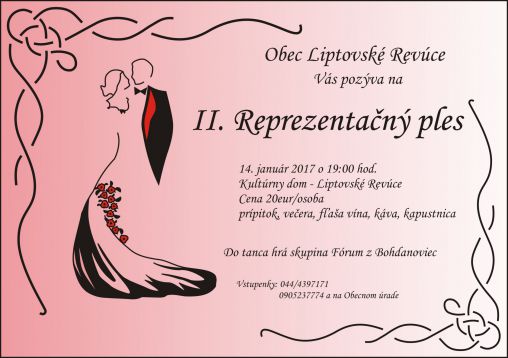 II. Reprezentačný ples obce Liptovské Revúce 2017