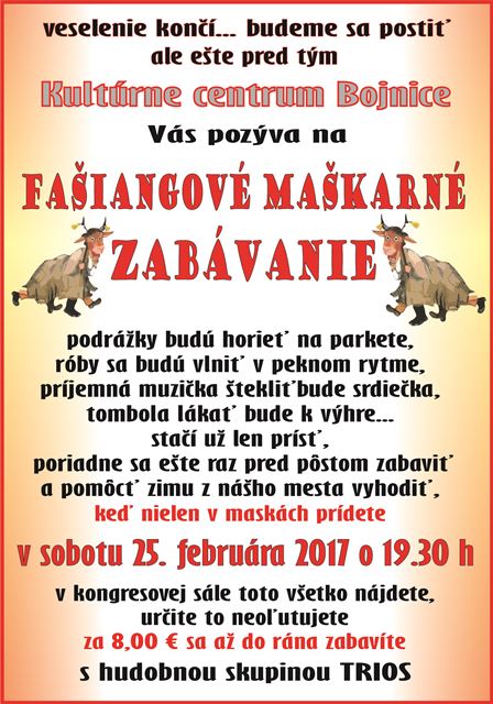 Faiangov makarn zabvanie Bojnice 2017