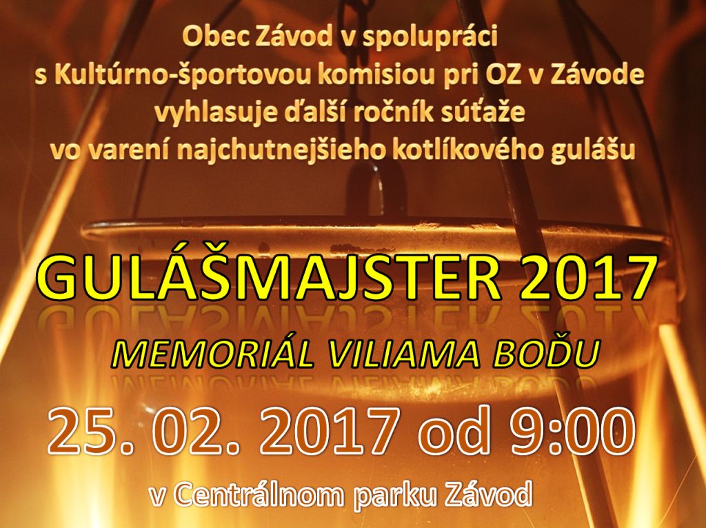 Gulmajster Zvod 2017 - Memoril Viliama Bou	