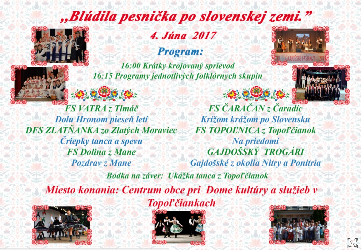 Folklórne slávnosti v Topoľčiankach 2017 - 2. ročník