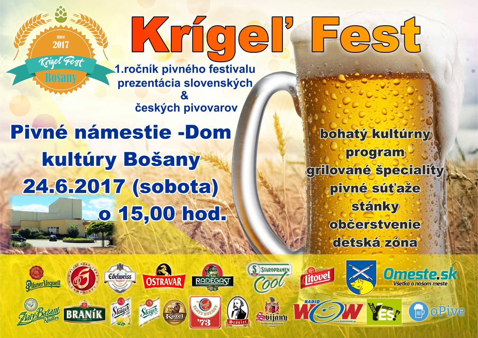 Krígeľ Fest Bošany 2017 - 1. ročník