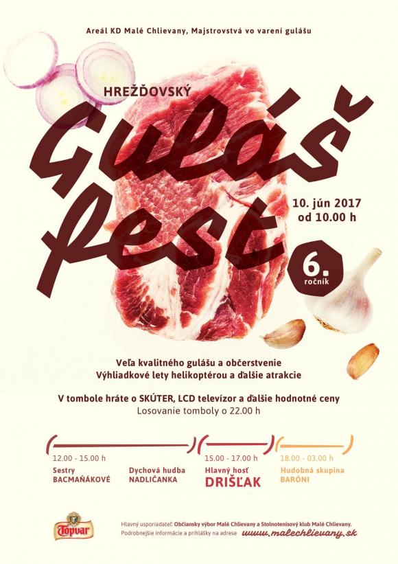 Hrežďovský Guláš fest 2017 Malé Chlievany - 6. ročník
