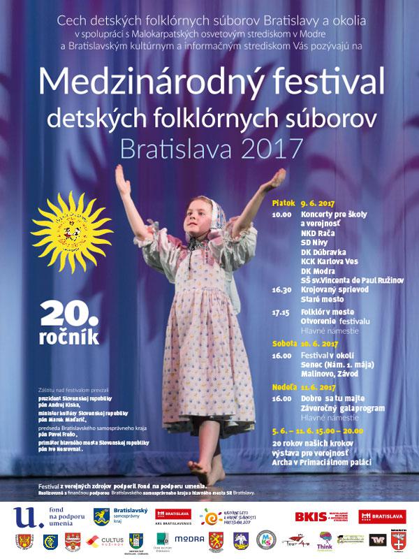 Medzinárodný festival detských folklórnych súborov 2017 Bratislava - 20. ročník