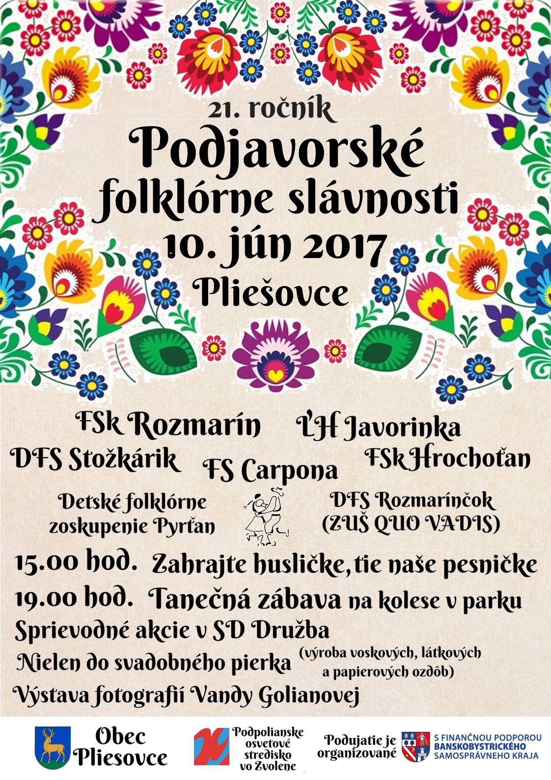 Podjavorsk folklrne slvnosti Plieovce 2017 - 21. ronk