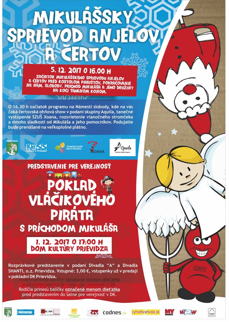 Mikul�sky sprievod anjelov a �ertov Prievidza 2017