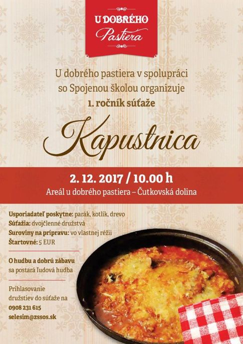 Vianočná kapustnica 2017 Čutkovská dolina - 1. ročník súťaže vo varení kapustnice