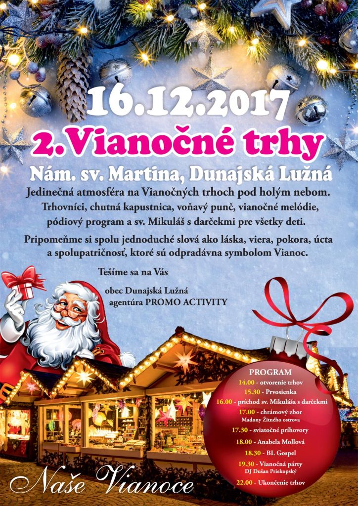 Nae Vianoce - vianon trhy 2017 Dunajsk Lun - 2. ronk
