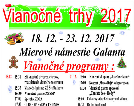 Vianon trhy 2017 Galanta
