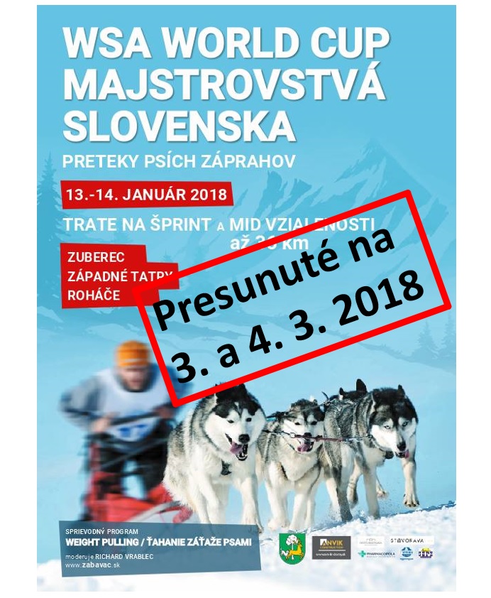 WSA WORLD CUP Majstrovstvá Slovenska 2018 Zuberec - preteky psích záprahov