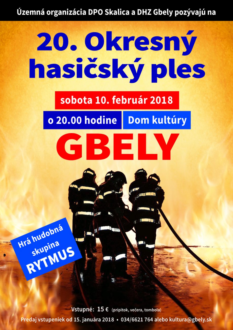 20. Okresný hasičský ples 2018 Gbely