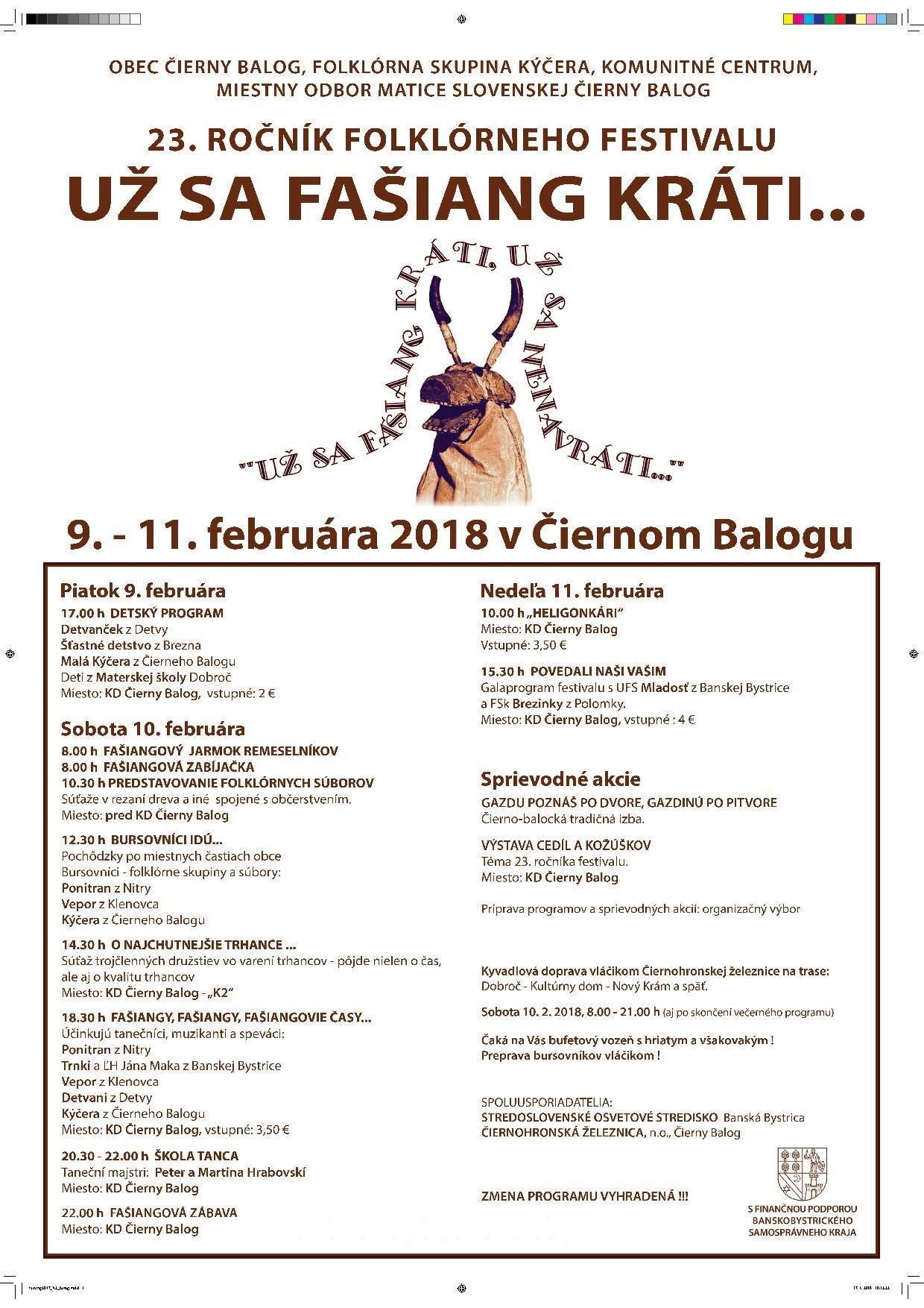 U sa faiang krti ... ierny Balog 2018 - 23. ronk folklrneho festivalu 