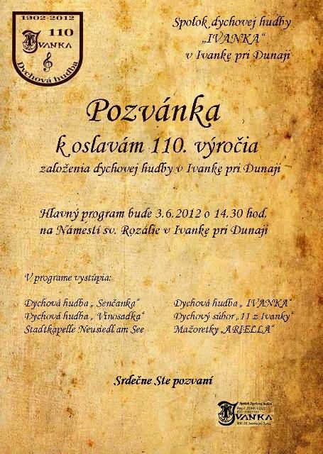 Oslavy 110. výročia založenia DH v Ivanke pri Dunaji